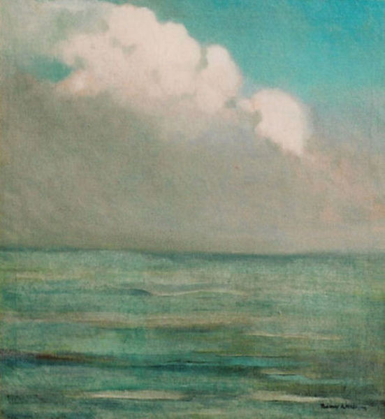 Thomas A. McGlynn - "Misty Surf" - Oil on canvas - 21" x 19"