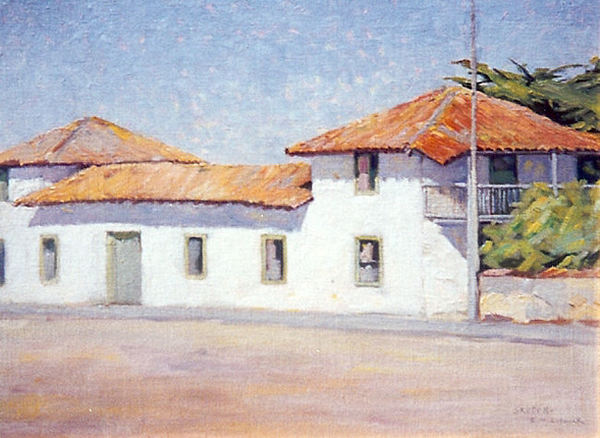Evelyn McCormick - "Custom House" - Monterey - Oil on canvasboard - 18" x 24"