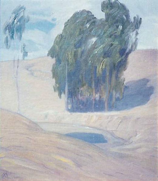 Xavier Martinez - "Eucalyptus Grove" - Oil on canvas - 22" x 19"