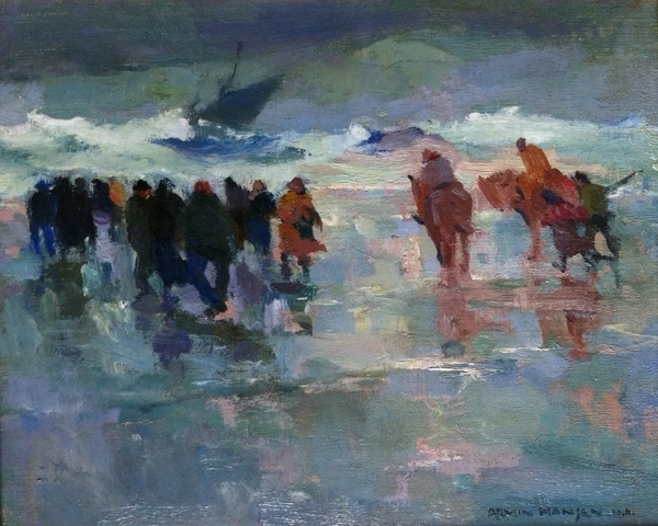 Armin C. Hansen, N.A. - "Storm" - Oil on canvas/board - 10" x 12 "