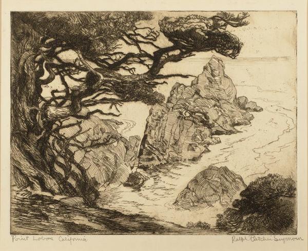 Ralph Fletcher Seymour - "Point Lobos, California" - Etching - 7" x 9"