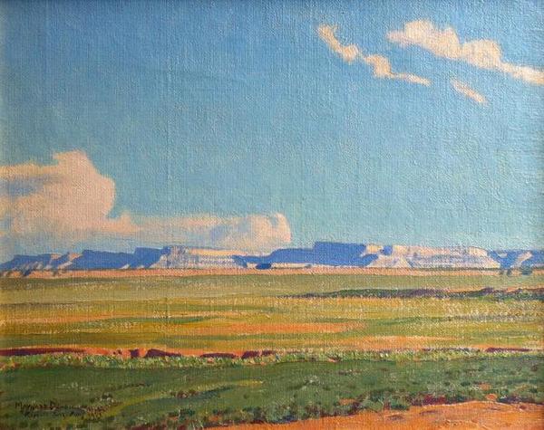 Maynard Dixon - "Distant Mesa" - Kayenta, Arizona, 1922 - Oil on canvas - 16" x 20"