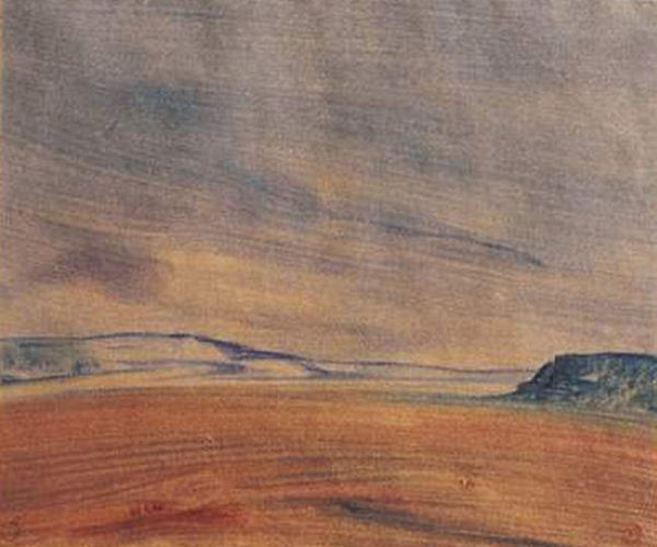 Xavier Martinez - "Desert Landscape" - Monotype - 7 1/2" x 9"
