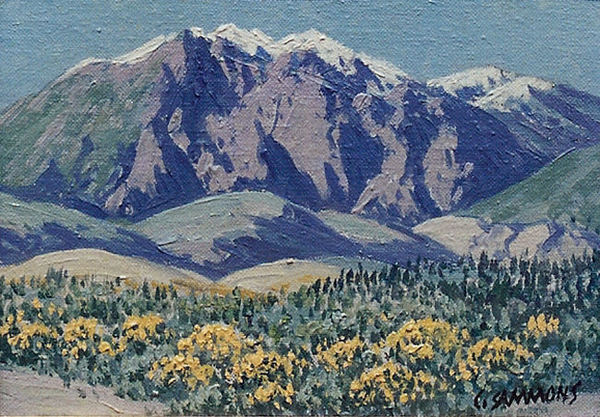 Carl Sammons - "June Lake Section" -High Sierra- - Oil on canvasboard - 6" x 8"