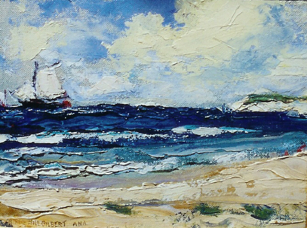 Arthur Hill Gilbert, A.N.A. - "Coast of France" - Oil on canvas/board - 8" x 10"
