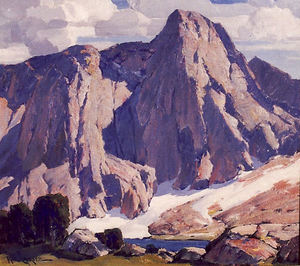 Paul Lauritz - "Cliffs of the Sierras" - Oil on canvas - 32" x 36"