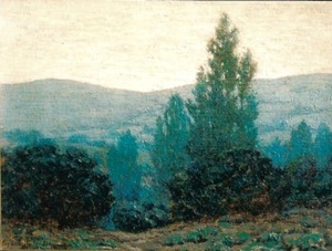 Granville Redmond - "Sunrise Landscape" - Oil on canvas - 12" x 16"
