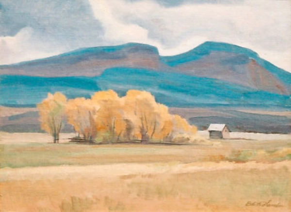 Edith Anne Hamlin - "Lonesome Valley, Utah" - Oil on board - 12" x 16"