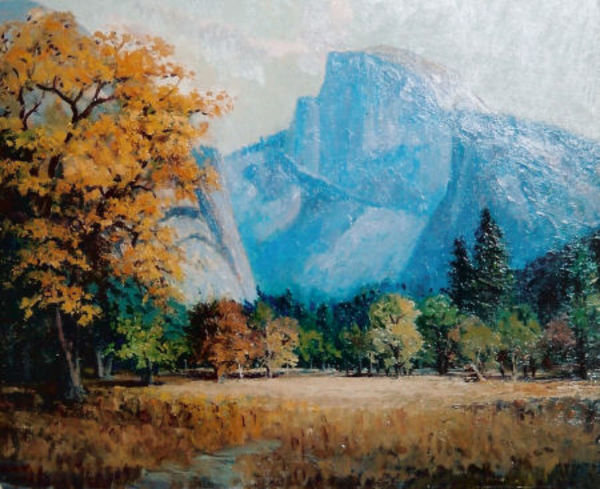 Harry Cassie Best - "Half Dome" - Autumn Trees - Oil on board - 16" x 20"