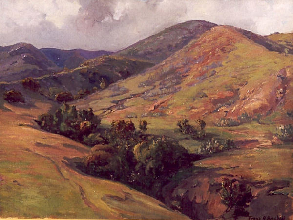 Franz A. Bischoff - "San Diego River Valley" - Oil on canvas - 18" x 24"