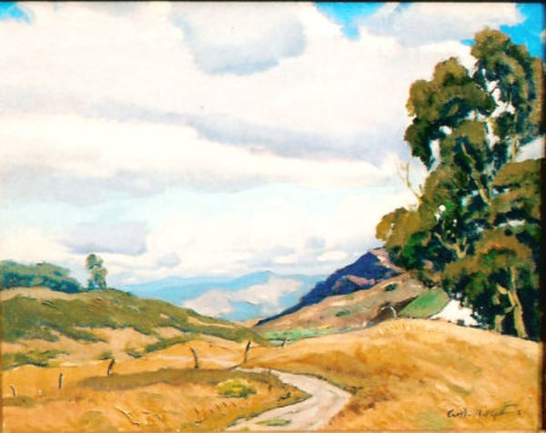Arthur Hill Gilbert, A.N.A. - "Carmel Valley Vista" - Oil on canvas - 16" x 20" - Signed lower right