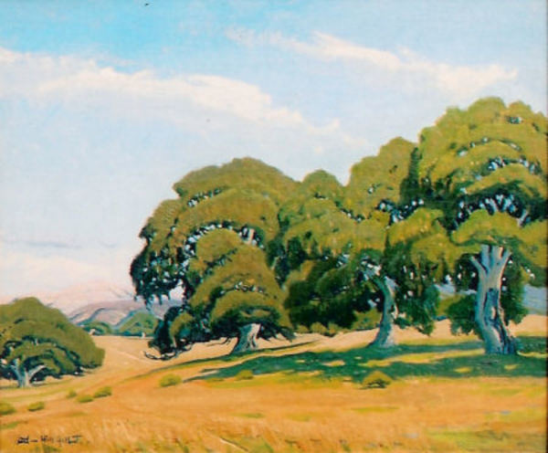 Arthur Hill Gilbert, A.N.A. - "California Oaks" - Oil on canvas - 20" x 24" - Signed lower left