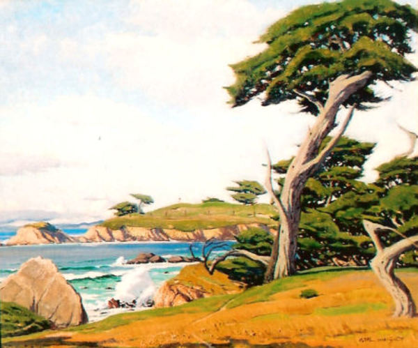 Arthur Hill Gilbert, A.N.A. - "A View to Cypress Point" - Oil on canvas - 25" x 30"