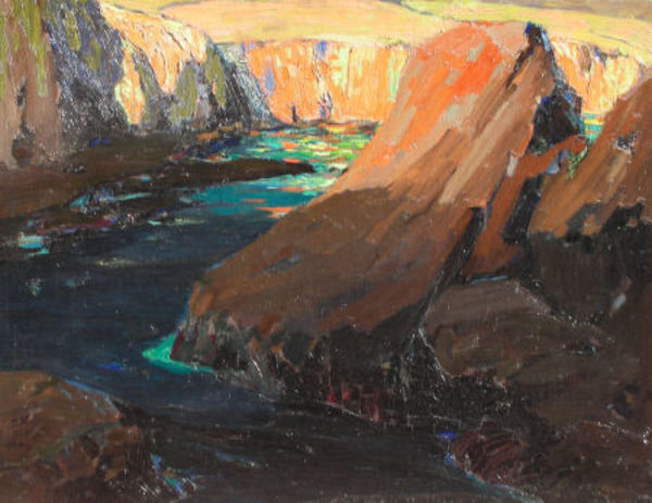 John O'Shea - "Cove at Sunset" - Oil on canvas - 28" x 36"