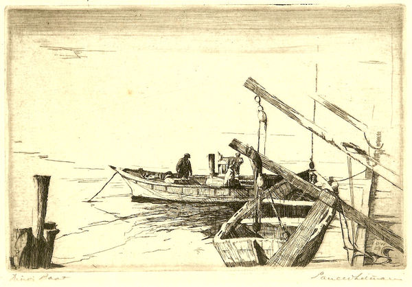 Paul Whitman - "Nino's Boat" - Etching - 4" x 6"