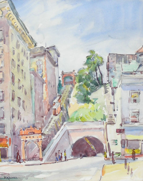 Fritz Kocher - "Angels Flight" - Watercolor - 20" x 16"