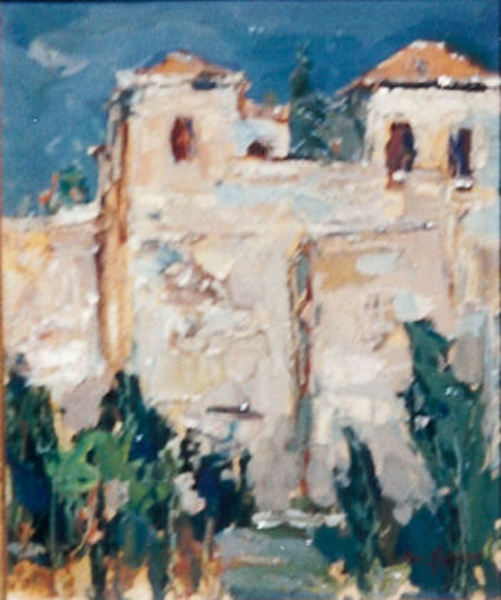 S.C. Yuan - "Granada, Spain" - Oil on masonite - 10 1/2" x 8 1/2"