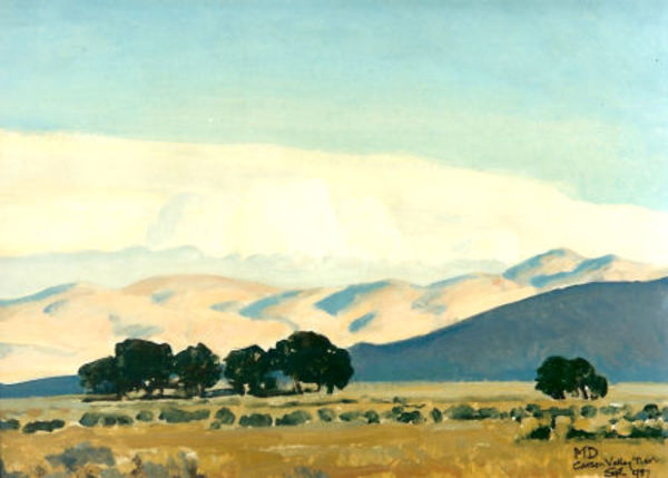 Maynard Dixon - "Evening in Carson Valley" - Oil on board - 10" x 14"