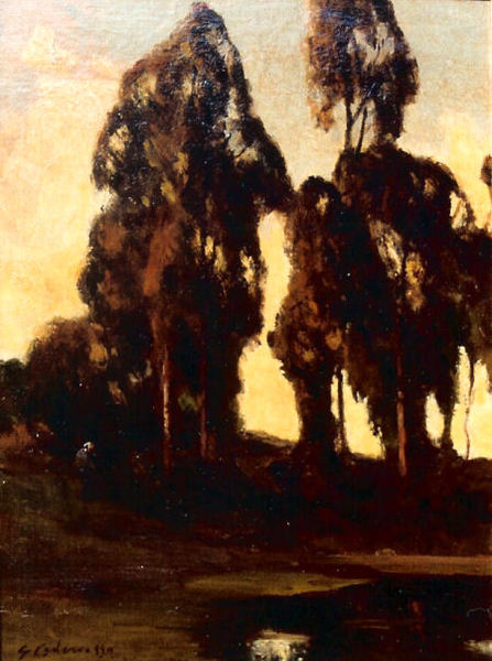 Giuseppe Cadenasso - "Eucalyptus at Sunset" - Oil on canvas - 24" x 18"