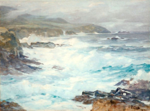 William Ritschel, N.A. - "Carmel Highlands Coast" - Oil on board - 24" x 36"