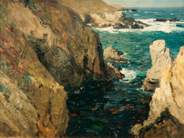 William Ritschel, N.A. - "Rocky Seascape" - Point Lobos - Oil on canvas - 18" x 24"
