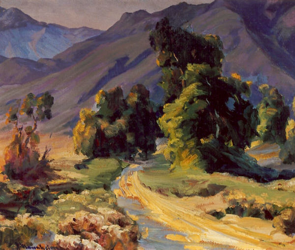 Jean Mannheim - "Desert Road" - Oil on board - 20" x 24"