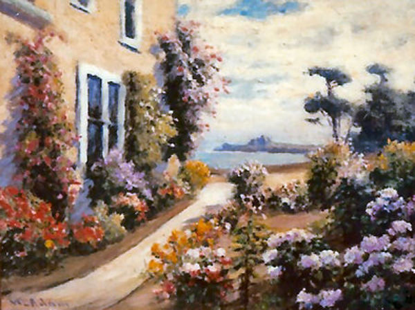 William Adam - "Springtime" - Pacific Grove - Oil on canvasboard - 13 1/2" x 17 1/2" - Signed lower left