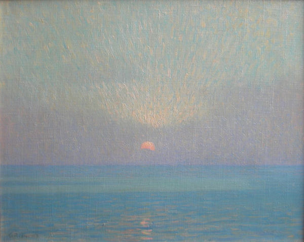 Granville Redmond - "A Sunset Sacrament" - Oil on canvas - 16" x 20"