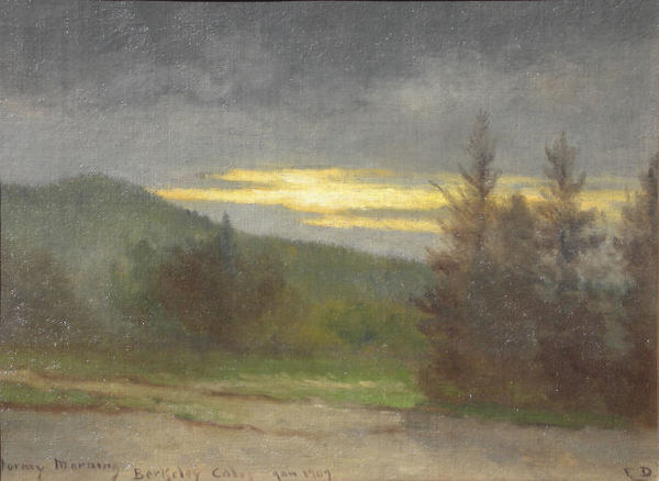 Edwin Deakin - "Stormy Morning, Berkeley" - Oil on canvas/board - 9" x 12"