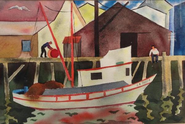 Samuel  Bolton Colburn - "La Tosca" - Watercolor - 14" x 20"
