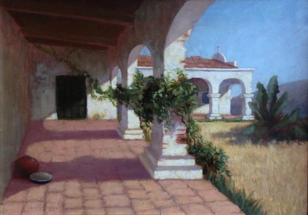 Josephine Bayley - "Mission San Juan Capistrano" - Oil on canvas - 17" x 24"