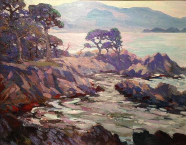 Mary DeNeale Morgan - "Early Morning View to Point Lobos" - Oil on canvas - 24" x 30" - Signed lower left