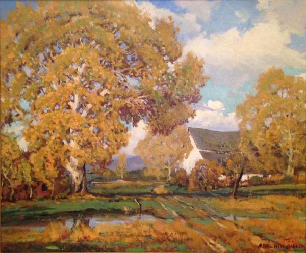 Arthur Hill Gilbert, A.N.A. - "Autumn Sycamores" - Oil on canvas - 25" x 30"
