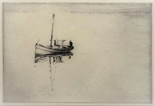 Paul Whitman - "Morning Calm" Paul Whitman - "Morning Calm" - Etching - 6" x 8 7/8" - Directly from the estate of Paul Whitman
<br>With 'Letter of Authenticity and Provenance'