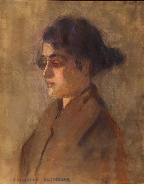 Catherine Comstock Seideneck - "Portrait of a Young Woman" Catherine Comstock Seideneck - "Portrait of a Young Woman" - Pastel on board - 13" x 10 1/4" - Estate signed lower left
<br>
<br>~An accomplished artisan and teacher ~
<br>Equally skilled as a painter of oil, watercolor, pastel, and oil wash