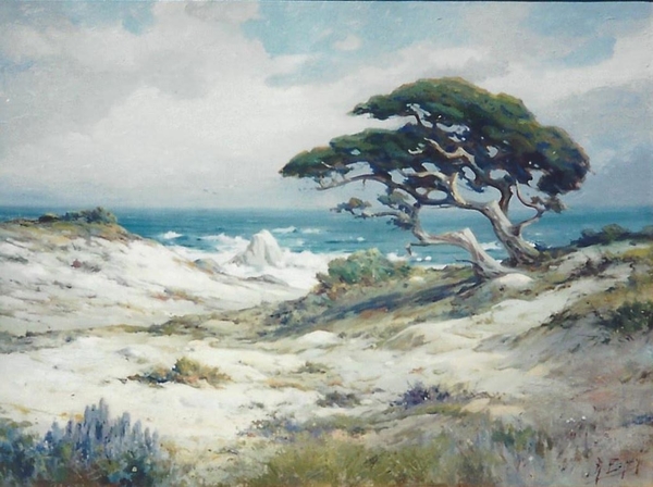 Angel Espoy - "Cypress & Dunes" - Oil on canvas - 30" x 40"