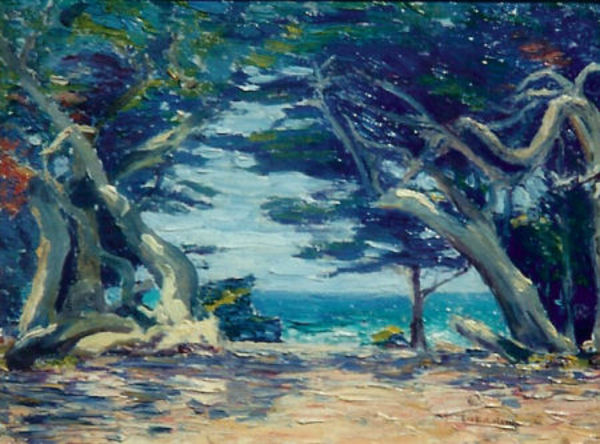 Lillie May Nicholson - "Path To The Sea" - Oil on board - 10" x 12 1/4"