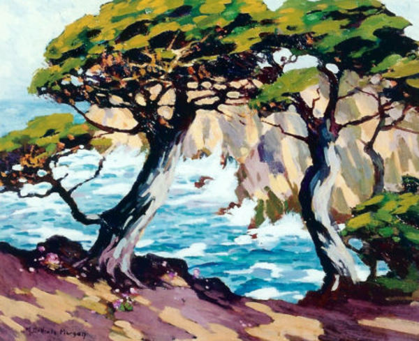 Mary DeNeale Morgan - "Cypress At Point Lobos" - Oil on canvas - 20" x 24"