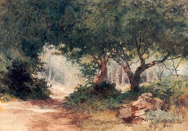 L.P. Latimer - "Forest Interior" - Watercolor - 10" x 14"