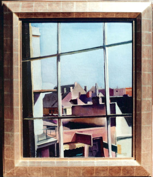 Julius Woeltz - "Windows" - Oil on canvas - 32" x 26"