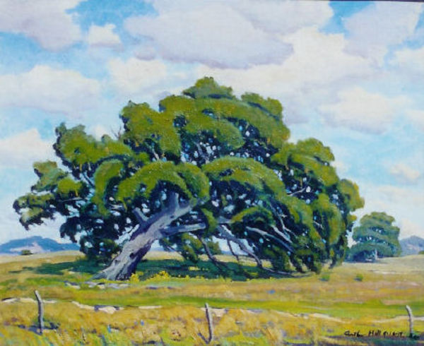 Arthur Hill Gilbert, A.N.A. - "Spreading Oak Tree, Carmel Valley" - Oil on canvas - 20" x 24"