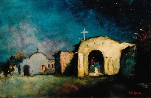 Will Sparks - "Mission San Juan de Capistrano" - Oil on canvas - 12" x 18"