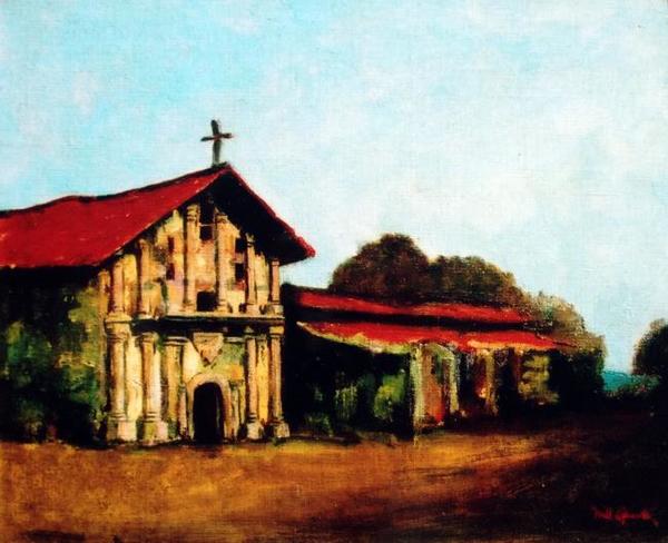 Will Sparks - "Mission San Francisco de Asis - Dolores" - Oil on canvas - 14" x 17"