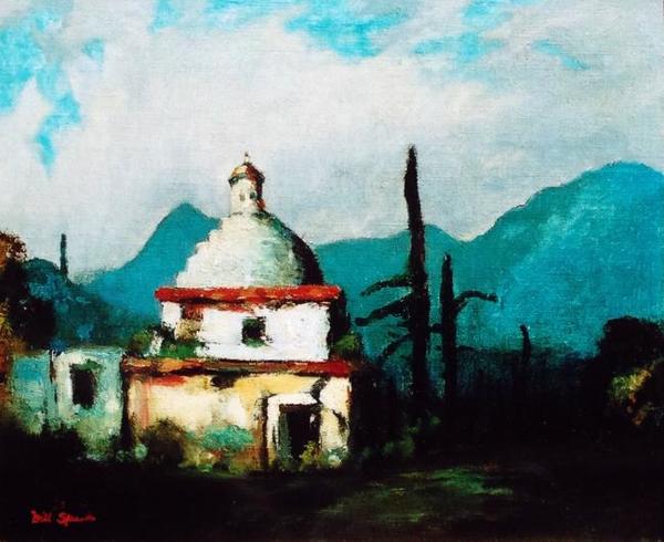 Will Sparks - "Mission San Jose de Tumacacori" - AZ - Oil on canvas - 14" x 17"
