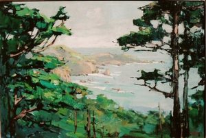 S.C. Yuan - "Carmel-by-the-Sea" - Oil on canvas - 24" x 36"