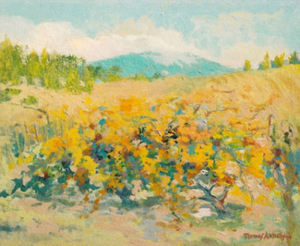 Thomas A. McGlynn - "Vine Patch" - Oil on masonite - 12" x 14 1/2"