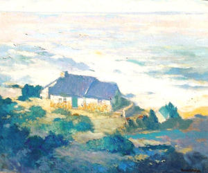 Thomas A. McGlynn - "Land's End" - Oil on canvas - 25" x 30" - Estate signature lower right<br>Directly from the estate of Thomas A. McGlynn. Letter of Authenticity to accompany painting.