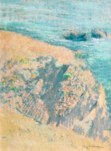 Thomas A. McGlynn - "Seacoast" - Pastel on paper - 8 1/4" x 6" - Signed lower right<br>Directly from the estate of Thomas A. McGlynn.