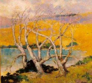 Thomas A. McGlynn - "Autumn" - Oil on canvas - 25" x 27" - Signed lower right
<br>Artist's label on reverse
<br>Directly from the estate of Thomas A. McGlynn.