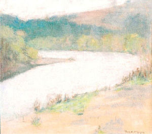 Thomas A. McGlynn - "Russian River" - Pastel on paper - 6 1/2" x 7 1/2" - Estate signature lower right<br>Directly from the estate of Thomas A. McGlynn. Letter of Authenticity to accompany painting.
